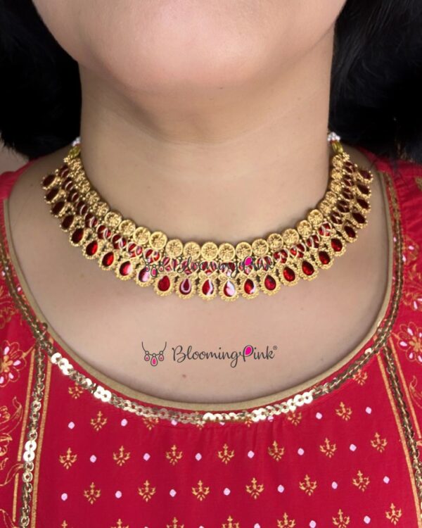 Red Palakka Drop Choker