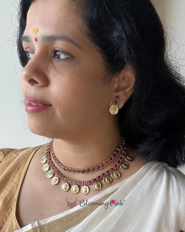 Lakshmi Coin Kemp Layer Necklace