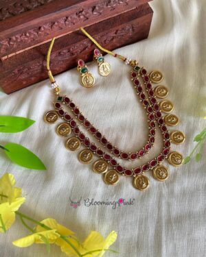Lakshmi Coin Kemp Layer Necklace