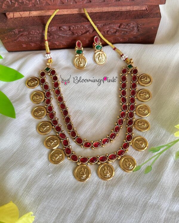 Lakshmi Coin Kemp Layer Necklace