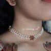 3 Line Pearl choker