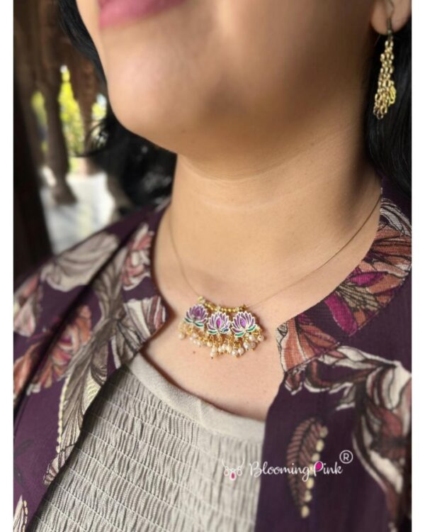 Invisible 3 Lotus Necklace