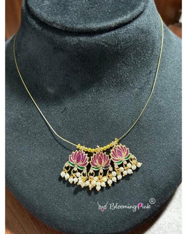 Invisible 3 Lotus Necklace