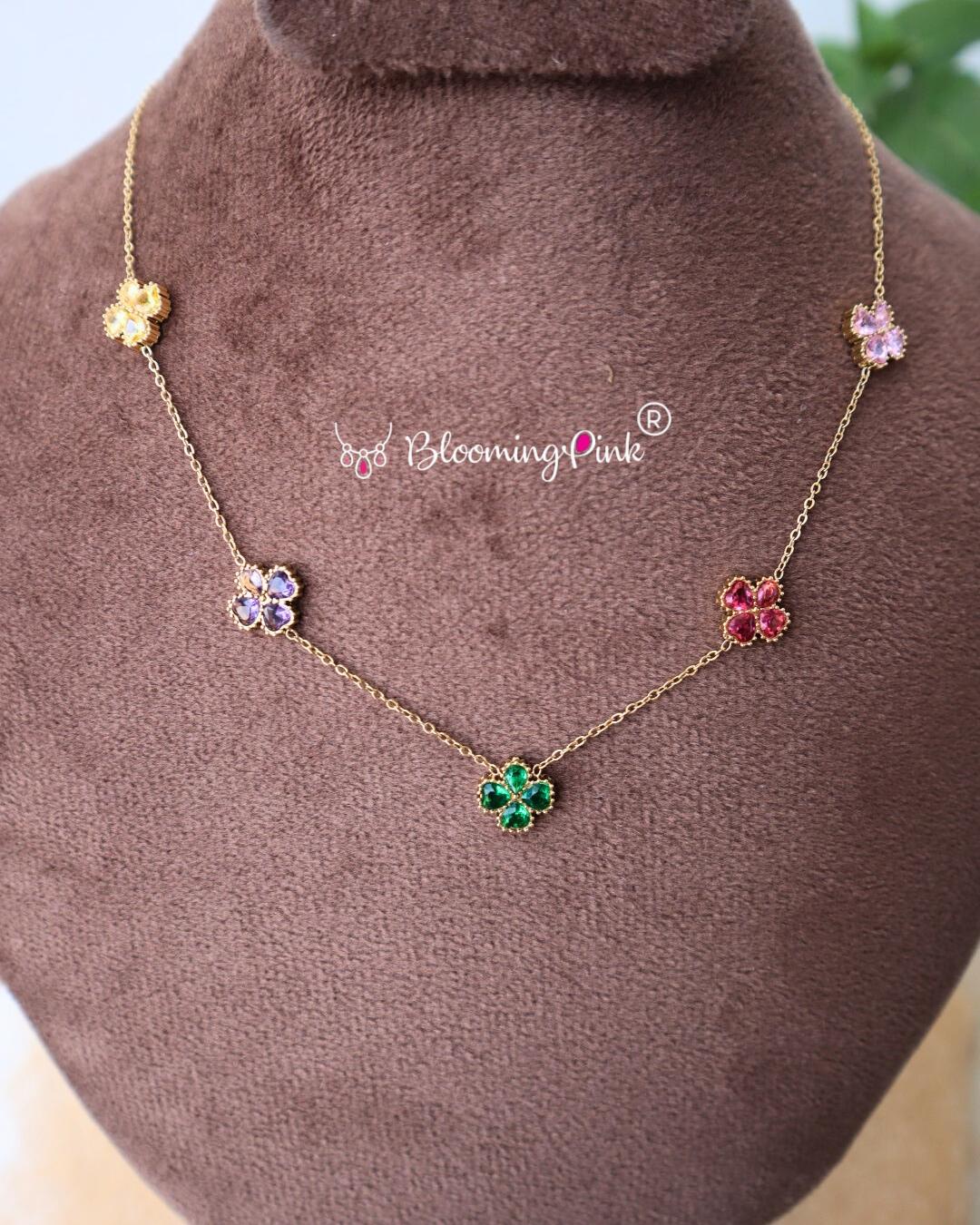 AT Multi colour Flower Chain - Blooming Pink