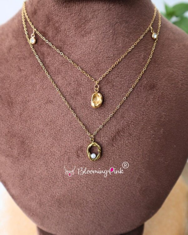 AT Double line Pearl Dot Chain