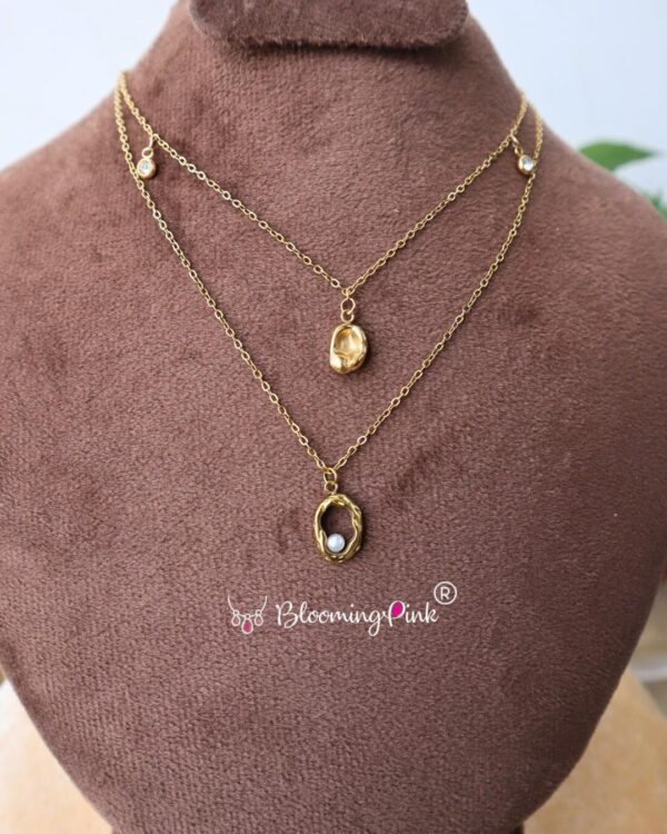 AT Double line Pearl Dot Chain