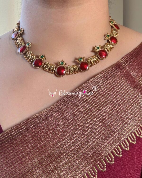 Red Haathi Choker