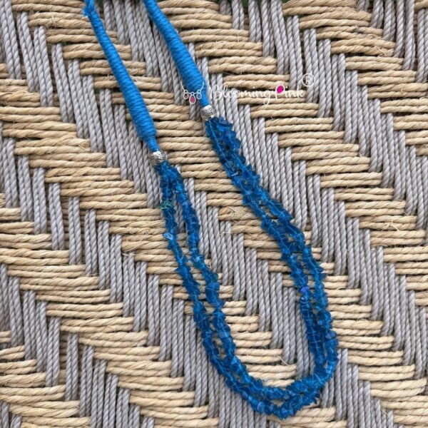 Blue Chip Beads Necklace