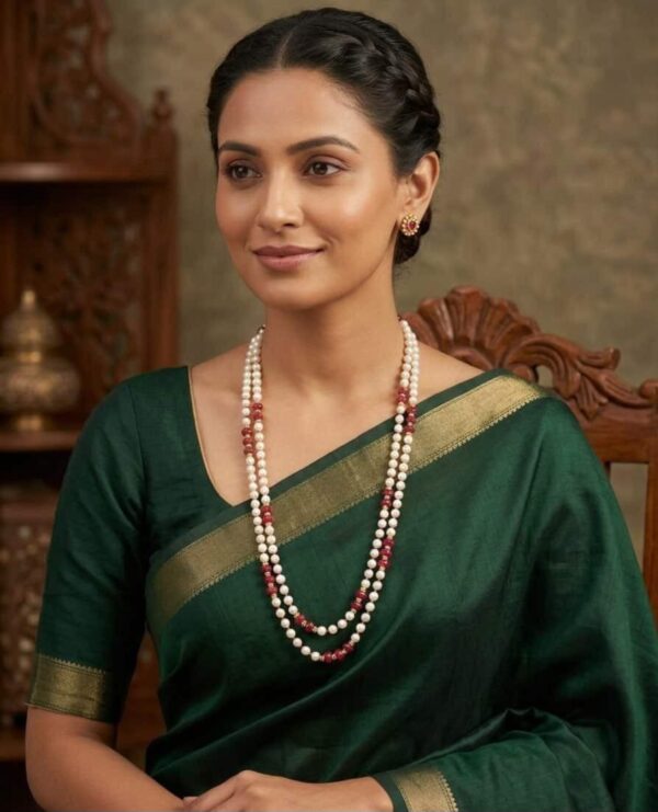 Aarti Pearl & Ruby Jades Necklace