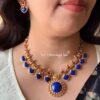 Blue Palakka Short Necklace