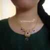 Gold Replica Palakka short Necklace