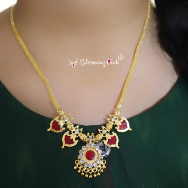 Gold Replica Palakka short Necklace