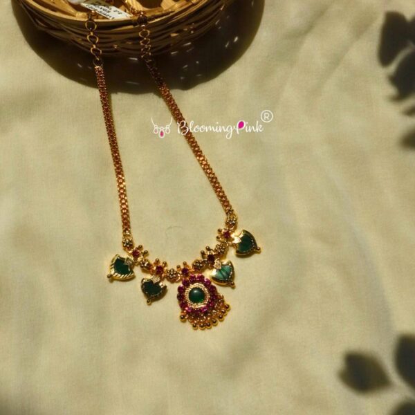 Gold Replica Palakka short Necklace