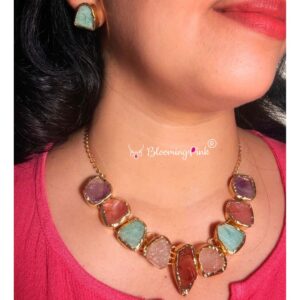 Raw Crystals Short Necklace